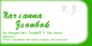 marianna zsombok business card